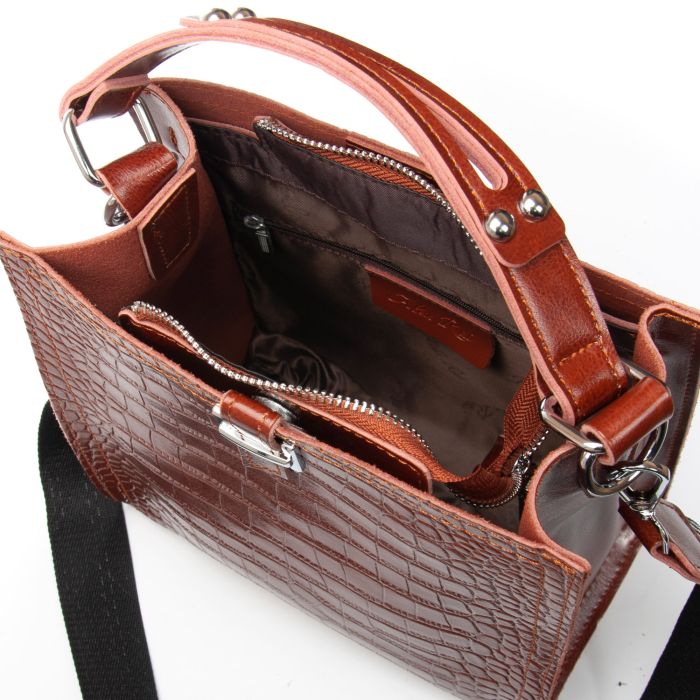 Сумка Женская Классическая кожа ALEX RAI 9701 camel