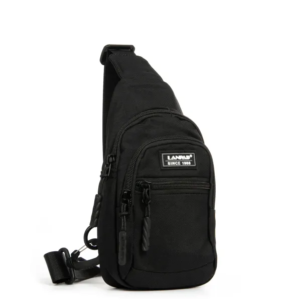 Сумка Мужская На Плечо нейлон Lanpad A65365 black мал