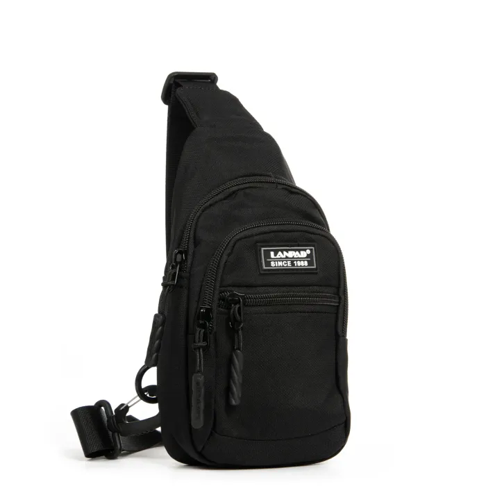 Сумка Мужская На Плечо нейлон Lanpad A65365 black мал