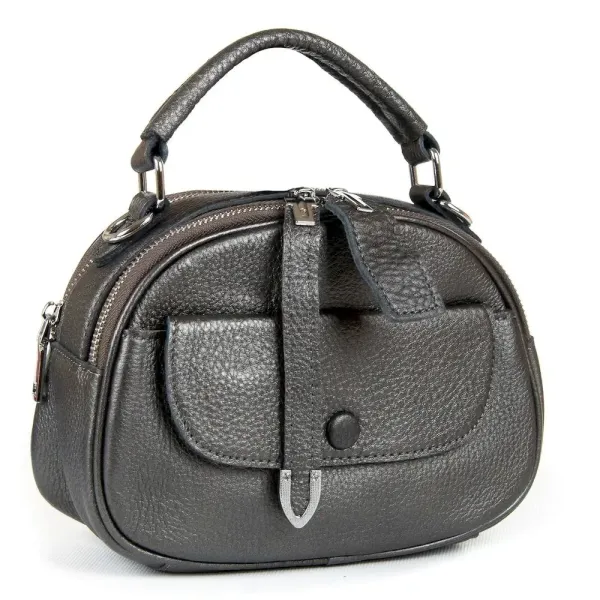 Сумка Жіноча Класична шкіра Luxeva P12 8758-9 silver-grey