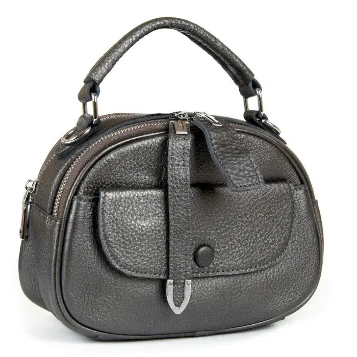 Сумка Женская Классическая кожа Luxeva P12 8758-9 silver-grey