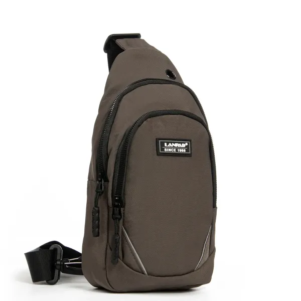 Сумка Мужская На Плечо нейлон Lanpad 8805 brown мал
