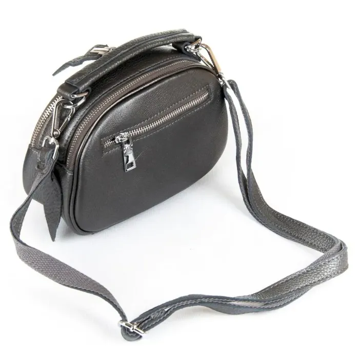 Сумка Женская Классическая кожа Luxeva P12 8758-9 silver-grey