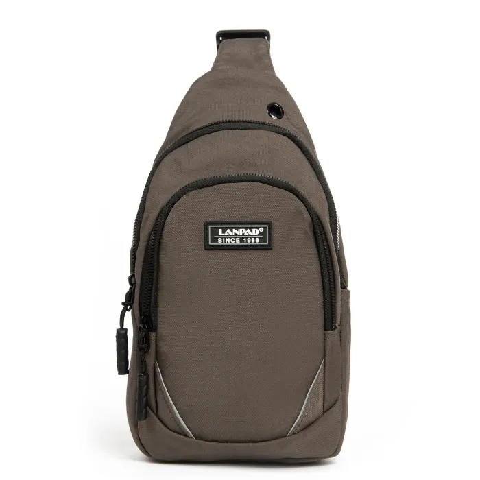 Сумка Мужская На Плечо нейлон Lanpad 8805 brown мал