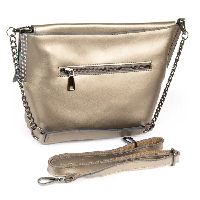 Сумка Женская Классическая кожа Luxeva P69 8322 silver-grey