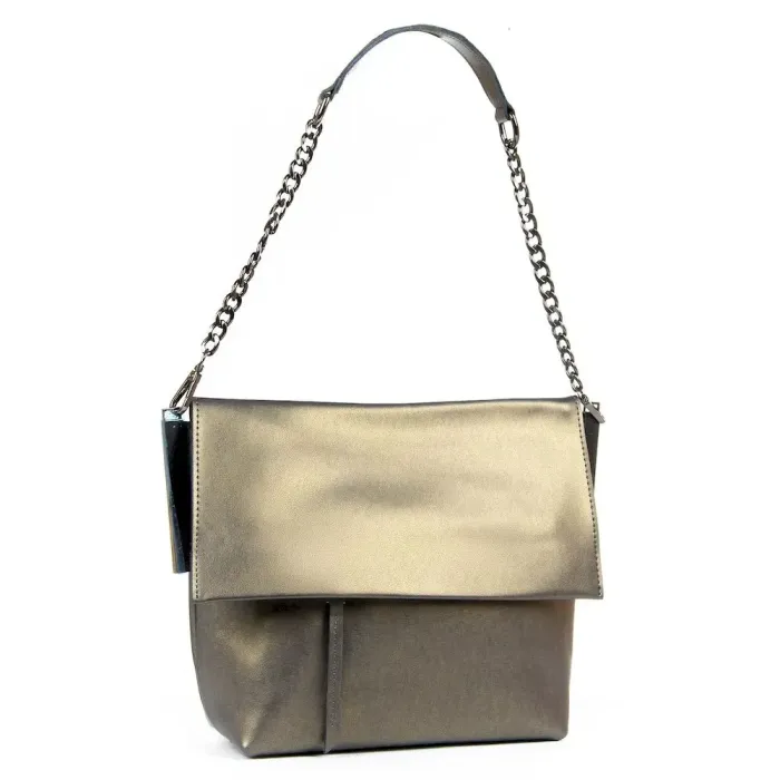 Сумка Женская Классическая кожа Luxeva P69 8322 gold-grey