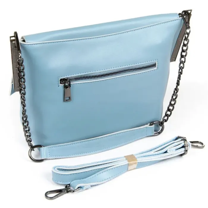 Сумка Женская Классическая кожа Luxeva P69 8322 lighr-blue