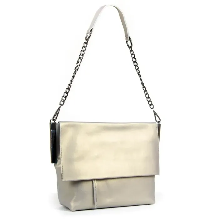 Сумка Женская Классическая кожа Luxeva P69 8322 pearl grey