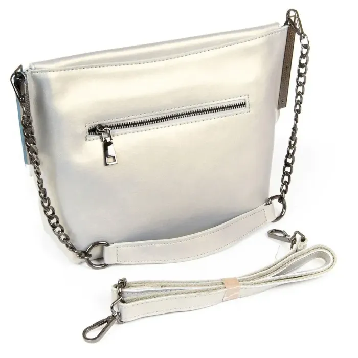 Сумка Женская Классическая кожа Luxeva P69 8322 pearl grey