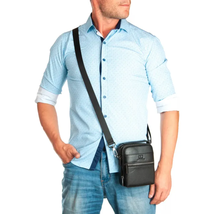 Сумка Мужская Планшет-пояс кожа BRETTON 407-169 black