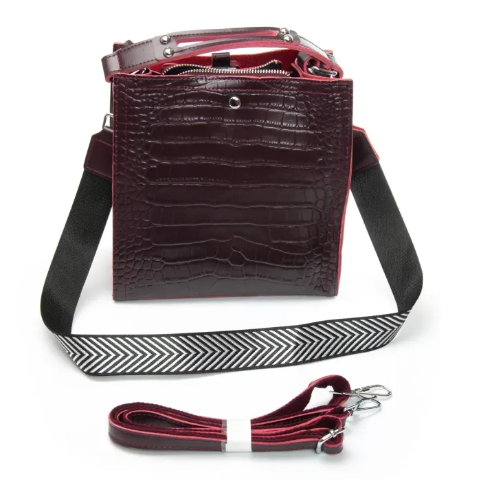 Сумка Женская Классическая кожа ALEX RAI 9701 bordo