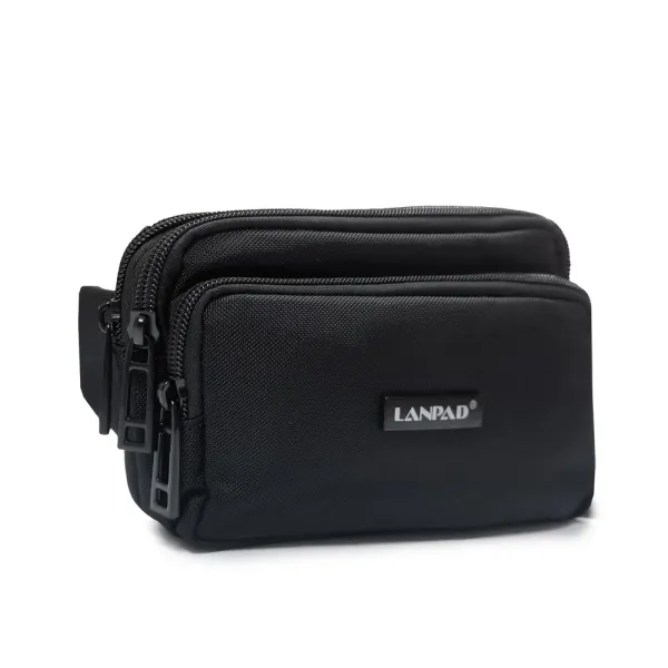 Сумка Мужская На пояс нейлон Lanpad 35007 black