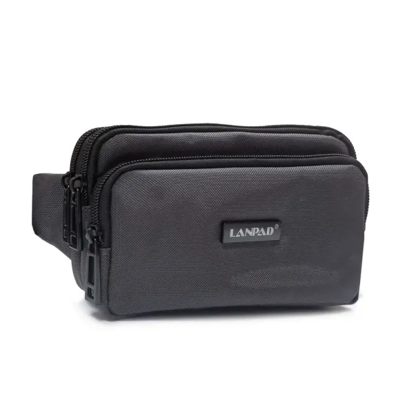 Сумка Мужская На пояс нейлон Lanpad 35007 gray