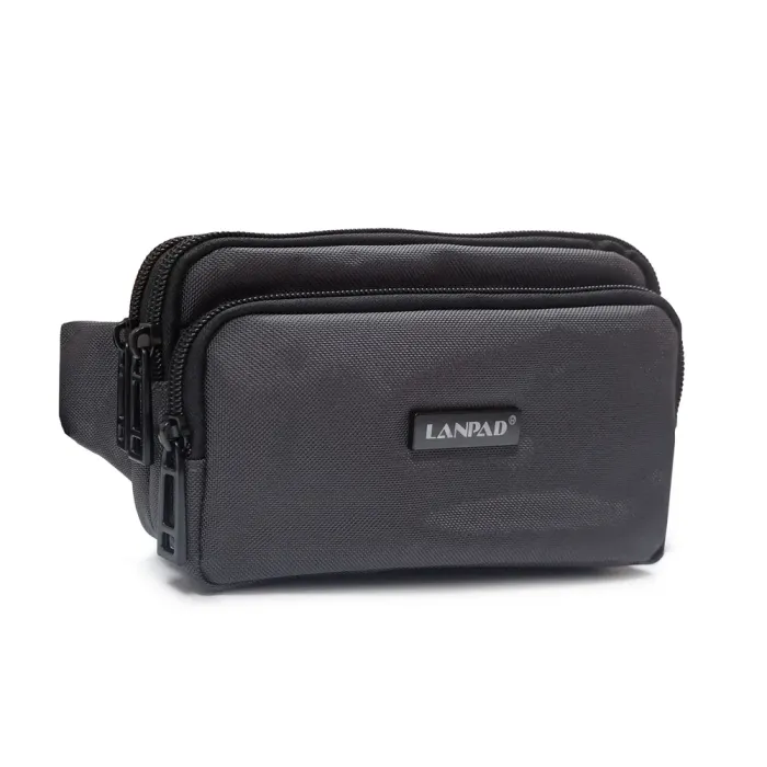 Сумка Мужская На пояс нейлон Lanpad 35007 gray
