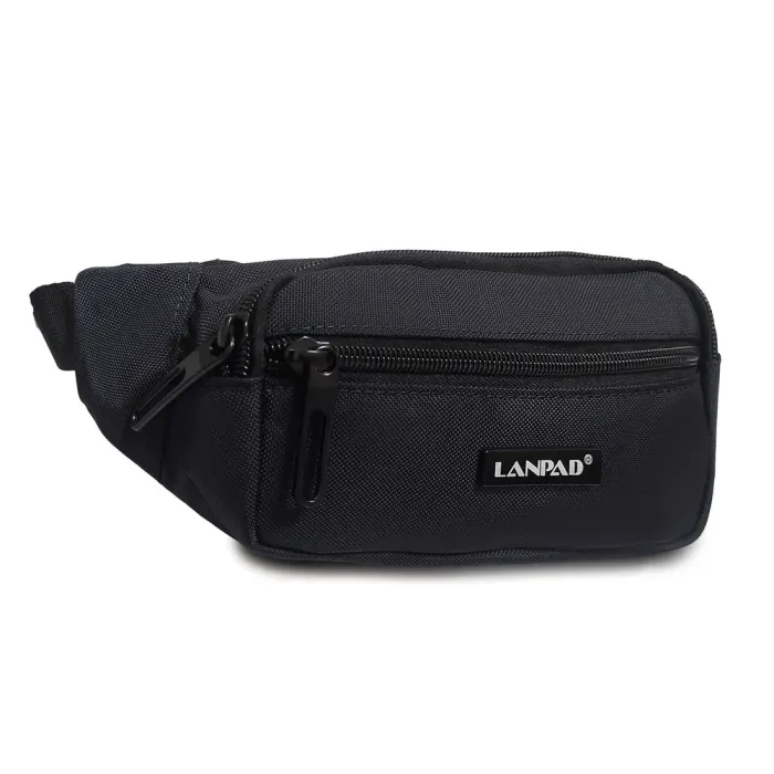 Сумка Мужская На пояс нейлон Lanpad 37012 black
