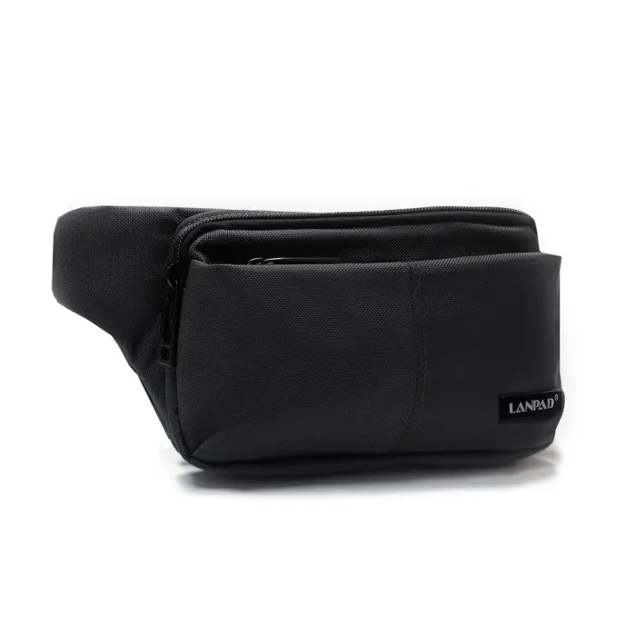 Сумка Мужская На пояс нейлон Lanpad 35008 black