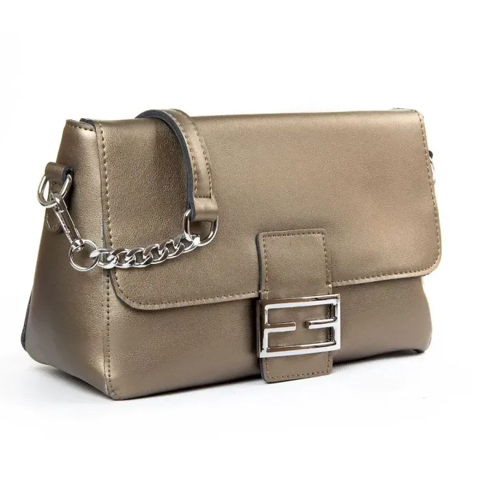 Сумка жіноча Класична шкіра Luxeva P49 8783 silver-grey