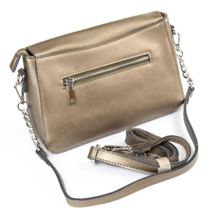 Сумка жіноча Класична шкіра Luxeva P49 8783 silver-grey