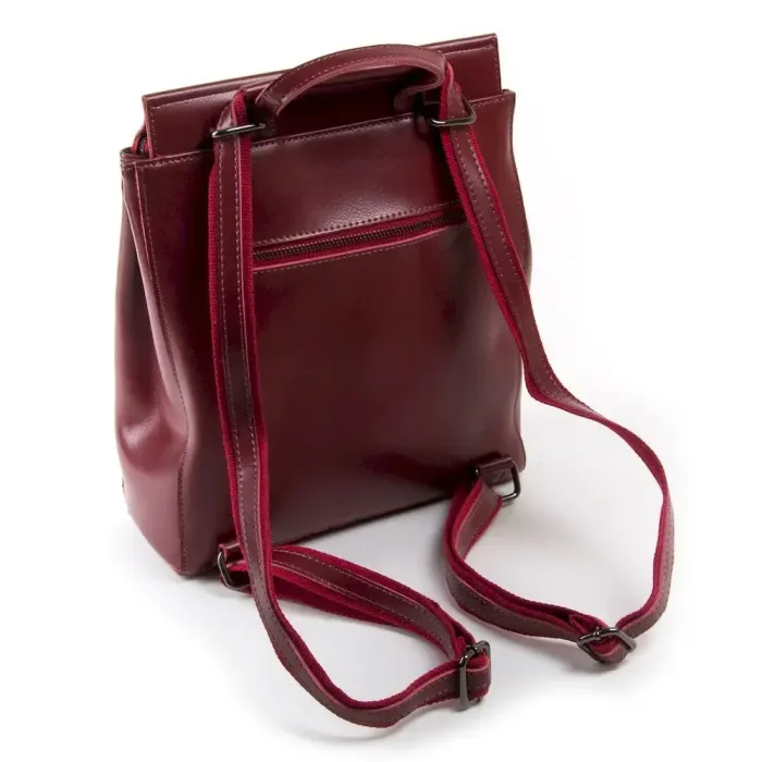 Сумка Жіноча Рюкзак шкіра ALEX RAI 3206 wine-red