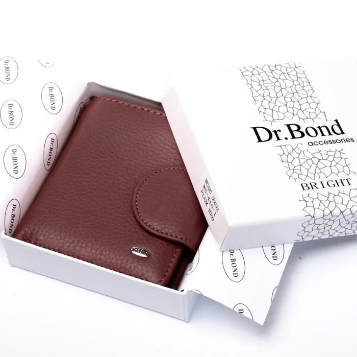 Кошелек Bright Женский кожа DR. BOND WS-415-1 wine red