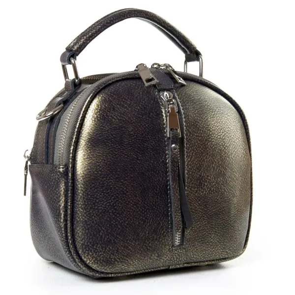 Сумка Жіноча Класична шкіра Luxeva P50 339 grey-gold