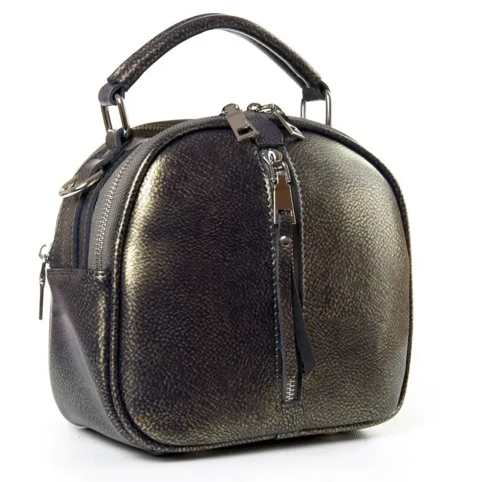 Сумка Жіноча Класична шкіра Luxeva P50 339 grey-gold