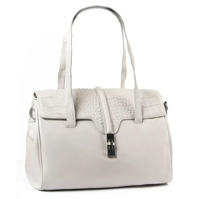 Сумка жіноча Класична шкіра Luxeva P8 8796-9 light-grey