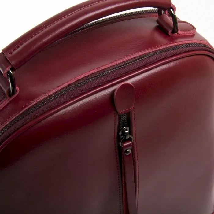 Сумка Женская Рюкзак кожа ALEX RAI 8694-3 wine-red
