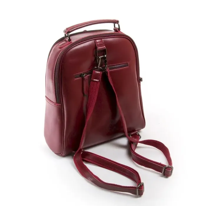 Сумка Женская Рюкзак кожа ALEX RAI 8694-3 wine-red