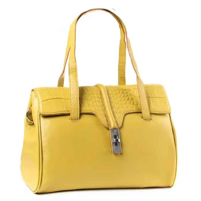 Сумка жіноча Класична шкіра Luxeva P8 8796-9 yellow