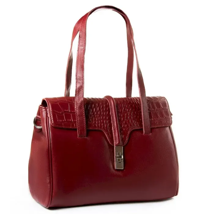 Сумка жіноча Класична шкіра Luxeva P8 8796-9 wine-red