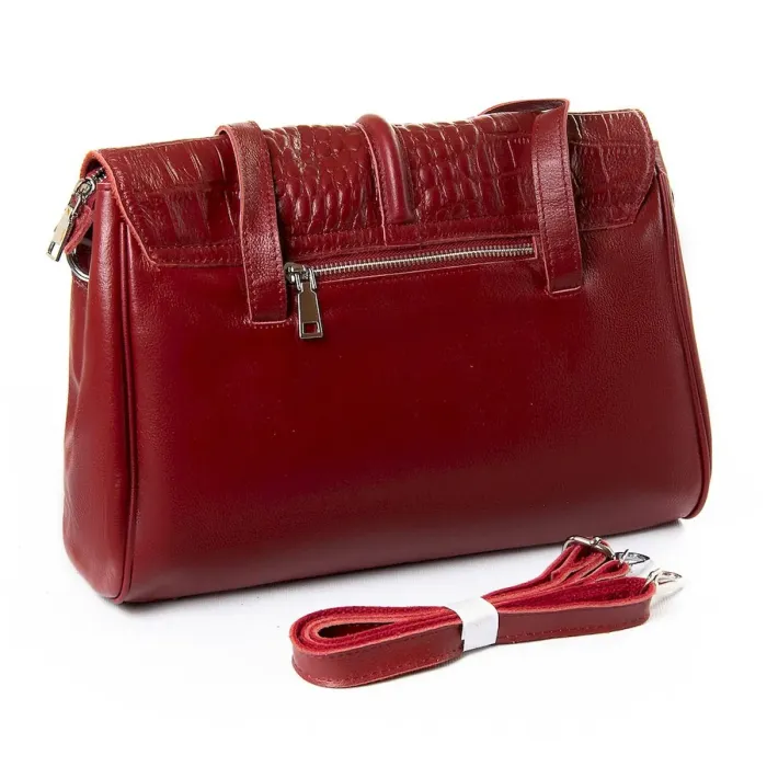 Сумка жіноча Класична шкіра Luxeva P8 8796-9 wine-red