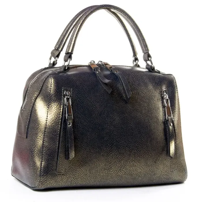 Сумка Женская Классическая кожа Luxeva P39 8763 w gold ash