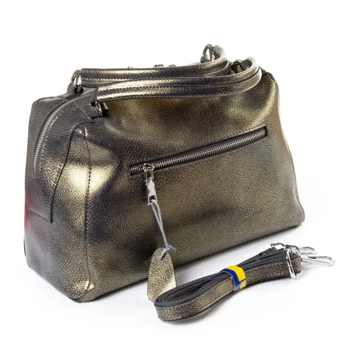Сумка Женская Классическая кожа Luxeva P39 8763 w gold ash