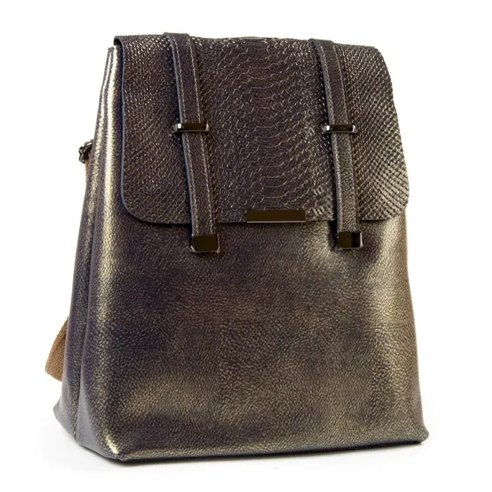 Сумка жіноча Класична шкіра Luxeva P97 3212-5 w gold ash