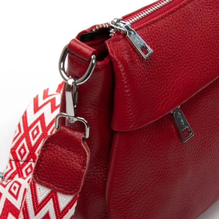 Сумка Женская Классическая кожа ALEX RAI 6001 wine red