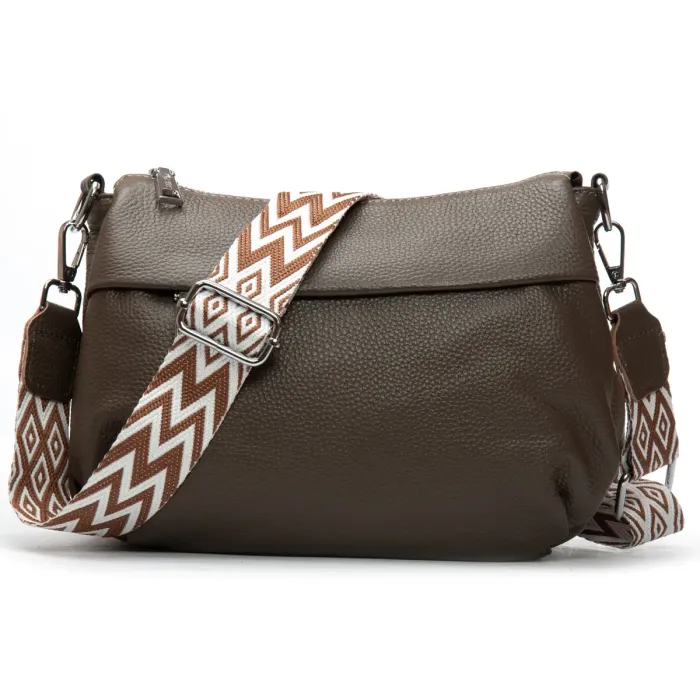 Сумка Женская Классическая кожа ALEX RAI 6001 dark khaki