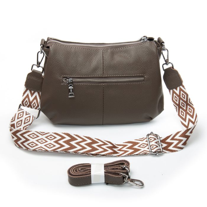 Сумка Женская Классическая кожа ALEX RAI 6001 dark khaki