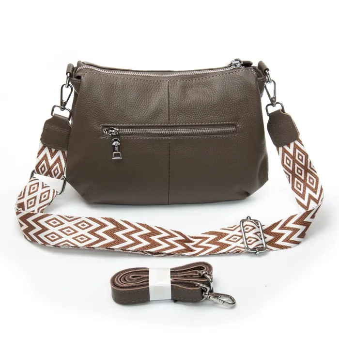 Сумка Женская Классическая кожа ALEX RAI 6001 dark khaki