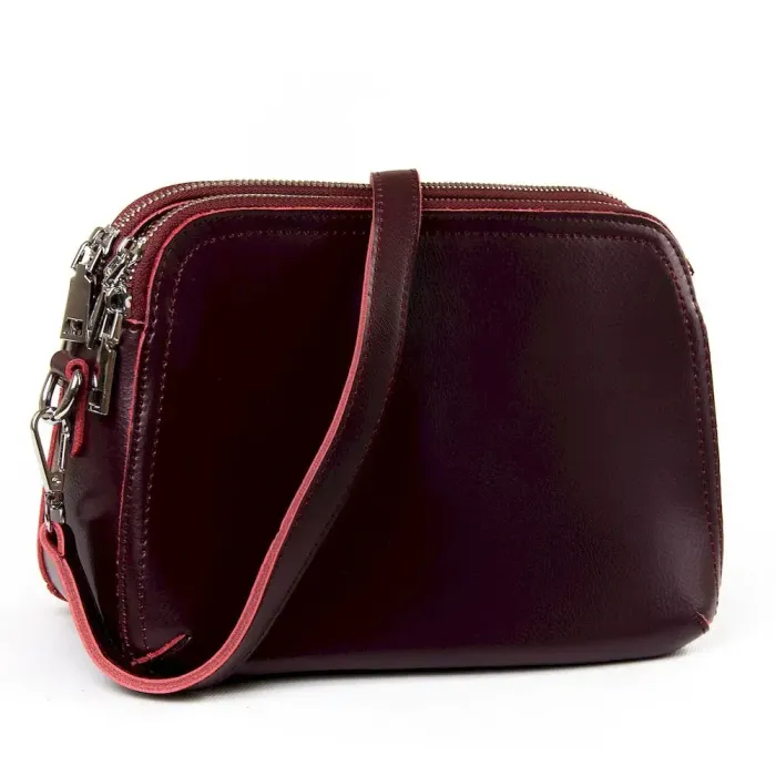 Сумка жіноча Класична шкіра Luxeva P65 8725-220 wine-red