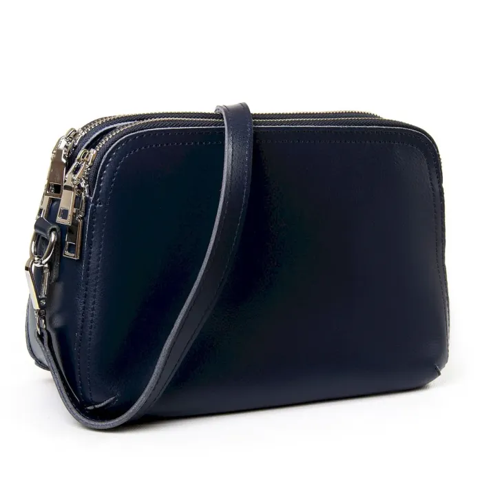 Сумка жіноча Класична шкіра P64 8725-220 full skinned blue