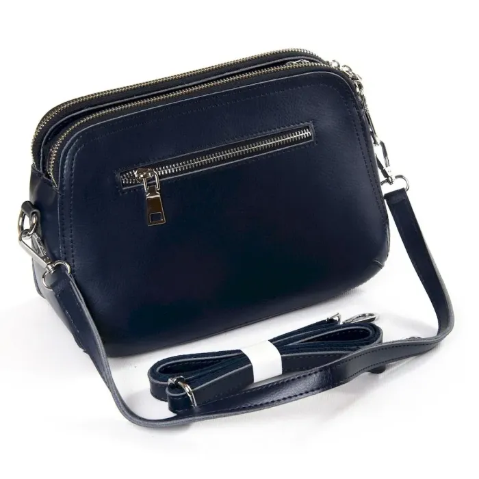 Сумка жіноча Класична шкіра P64 8725-220 full skinned blue