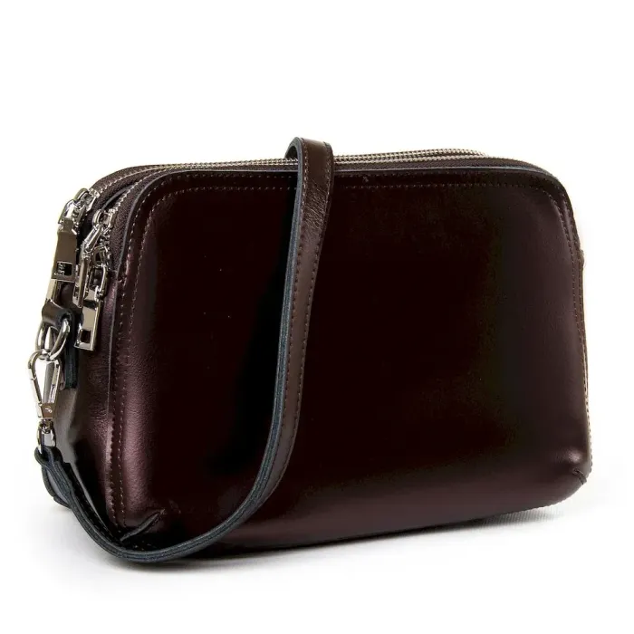 Сумка жіноча Класична шкіра Luxeva P65 8725-220 full skin bright brown