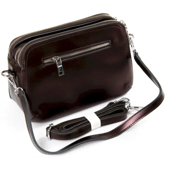 Сумка жіноча Класична шкіра Luxeva P65 8725-220 full skin bright brown