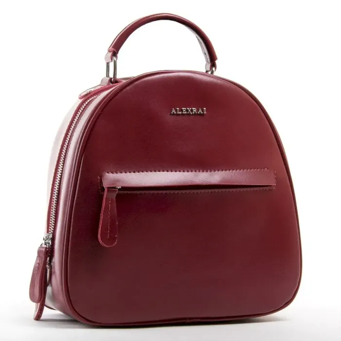 Сумка Женская Рюкзак кожа ALEX RAI 8715 dark-red