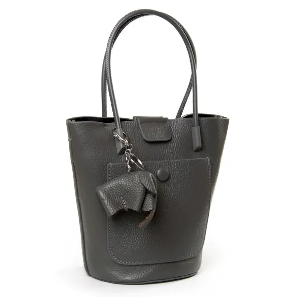Сумка Жіноча Класична шкіра LUXEVA P61 3206 grey