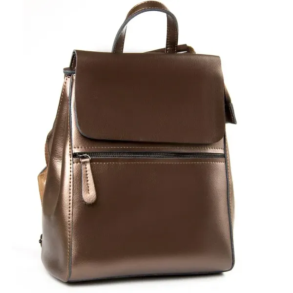Сумка Женская Классическая кожа Luxeva P93 8699-3 silver-coffee