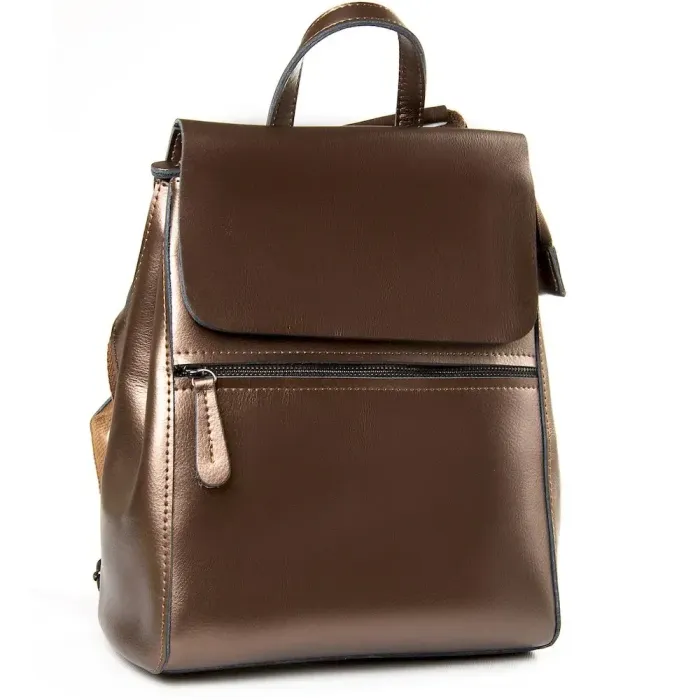 Сумка Женская Классическая кожа Luxeva P93 8699-3 silver-coffee