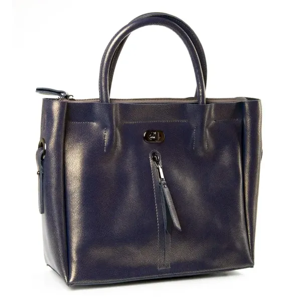Сумка Жіноча Класична шкіра Luxeva P92 8696-3 w grey gold