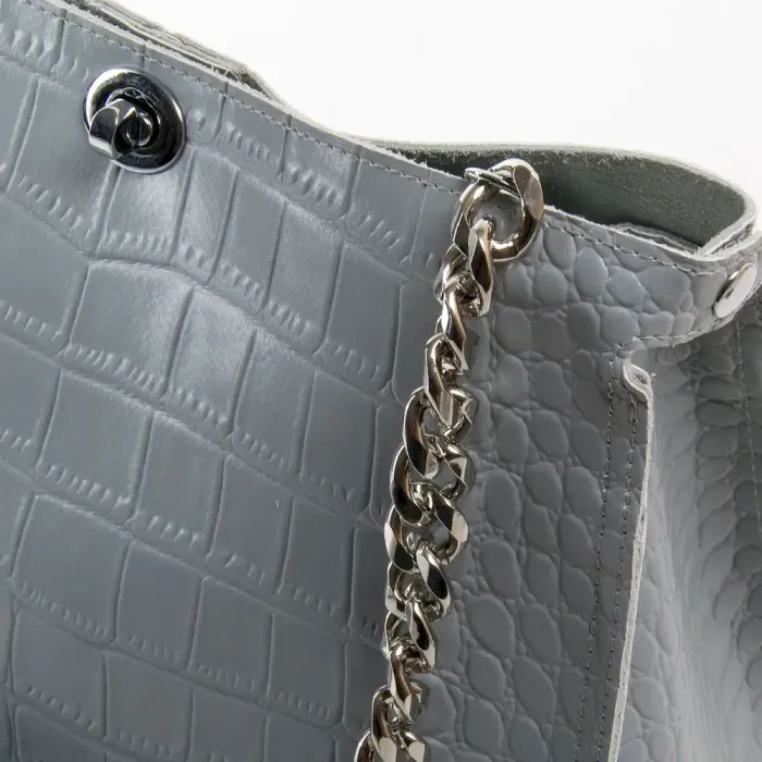 Сумка Жіноча Класична шкіряна ALEX RAI 07-01 3202 light-grey